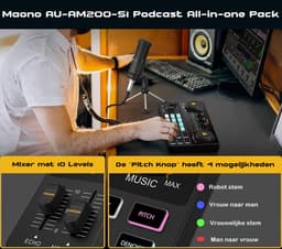 Maono - AU-AM200-S1 - Portable Podcast Starterpack - Inclusief Accessoires - Streaming Deck - Geschikt voor PC / PS4 / PS5 — thumbnail 2