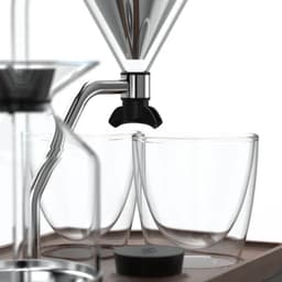Joy Resolve - Grande Barisieur -Koffiezet apparaat - Filter koffie - Drip koffie -2 kops - incl. 2 glazen - Coffee & Tea Brewer - Instelbare tijd voor bereiden - Alarm - Mini Fridge - Mini Koelkast - Dark Walnut Wood - Wakker worden met verse koffie — thumbnail 4