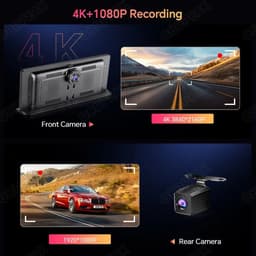 Vostara - Dashcam - Dashcam Voor Auto Voor En Achter - Dashcam Auto - Dashcam Voor Auto Full HD GPS - Carplay - Dashcam Full HD - Dashcam Voor Auto Voor - Android — thumbnail 5