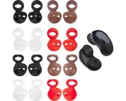 kwmobile anti-slip dopjes voor oordoppen - geschikt voor Samsung Galaxy Buds Live - Set van 16 - Van silicone in zwart / wit / rood / bruin