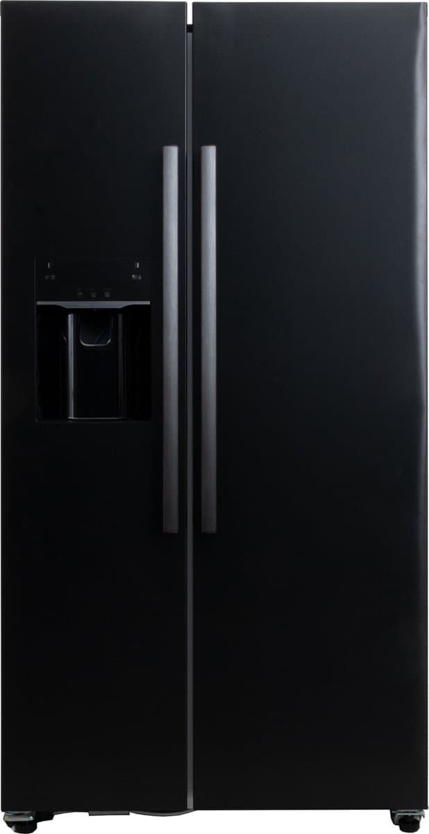 Frilec BONNSBS-666-HCF-040EDI - Amerikaanse Koelkast - Met IJsmaker - 5 Jaar Garantie - No Frost - Met Display - 513 Liter - Zwart — afbeelding 1
