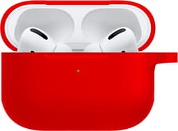 Hoesje - Geschikt voor Apple AirPods Pro 2 - Siliconen Hoes met Clip - Silicone Case Cover - Rood — thumbnail 1