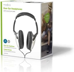 Nedis Bedrade Over-ear Koptelefoon - 3,5 mm - Kabellengte: 6.00 m - Volumebediening - Zilver / Zwart — thumbnail 2