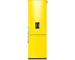 NUNKI LARGEH2O (Lucid Yellow Gloss All Sides) Combi Bottom Koelkast, E, 197+71l, Handle, Waterdispenser