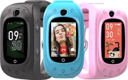 GPSHorlogeKids - GPS horloge kind - smartwatch kinderen - SMS - 4G videobellen - spatwaterdicht - SOS alarm - incl. SIM - TINY Zwart — thumbnail 3