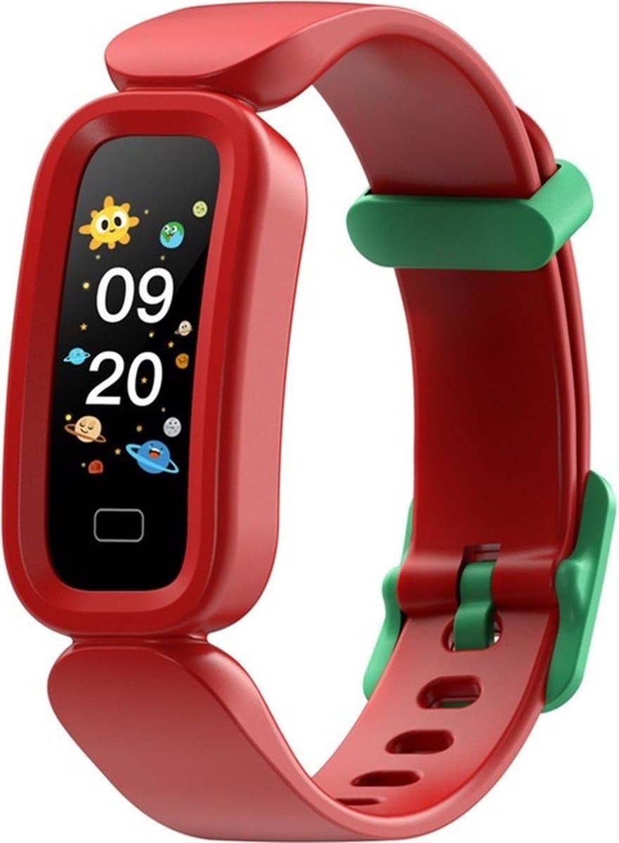 DrPhone KidstimeX12 – Smartwatch Voor Kinderen – Waterdichte Smartwatch – Smartwatch Met Notificaties Meldingen – Hartslagmeter – Stappen & Calorietelleren – Rood — afbeelding 1
