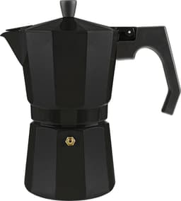Ernesto Espressomaker - Zwart - Bruikbaar volume: ca. 330 ml - Capaciteit: 9 kopjes - Materiaal: aluminium - Voor de bereiding van sterke, aromatische espresso - Duurzame siliconen afdichting - Geschikt voor alle soorten fornuizen behalve inductie — thumbnail 1