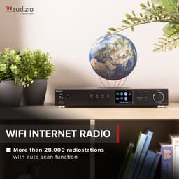 DAB tuner - Audizio Adria - DAB radio met Bluetooth, internetradio en Spotify Connect - Zwart — thumbnail 3