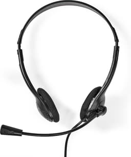 Nedis PC-Headset - On-Ear - Stereo - USB Type-A / USB Type-C - Opvouwbare microfoon - Zwart — thumbnail 1