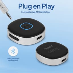 Techard Bluetooth Receiver Auto BT 5.4 - 3.5MM AUX Bluetooth Ontvanger Handsfree Bellen Bluetooth Audio Receiver - Inclusief Kabel en Plug — thumbnail 4
