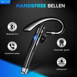 Draadloze Headset met Oplaadcase - Bluetooth 5.0 oortjes - Handsfree bellen - Oordopjes - Waterproof - 24 uur bellen - Noice Cancelling Microfoon - Zwart — thumbnail 2