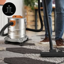 Zeegma Zonder PRO ASH - Stofzuiger voor as en puin - 1600 W - 20L - industriële stofzuiger - roestvrijstalen container - HEPA-filter - blaasfunctie 5 m snoer — thumbnail 4