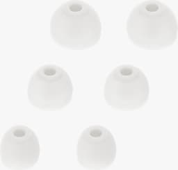 kwmobile 6x cover voor in-ear oortjes geschikt voor Sony WI-C300 / WI-C400 / MDR-XB55AP / MDR-EX155AP - Vervangende oordopjes van siliconen in wit - 3 maten — thumbnail 5