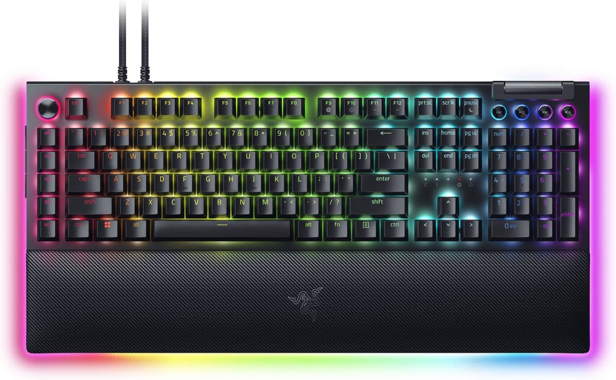 Razer BlackWidow V4 Pro - Mechanisch Gaming Toetsenbord - Yellow Switch - RGB - Polssteun - Qwerty — afbeelding 1