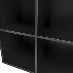 VDD Vinyl - Platenspeler Meubel - Lp kast - Vinyl kast - Platenspeler kast - Lp meubel - Platen kast - Vinyl opberg systeem - Lp platen opbergkast - Opbergen lp vinyl platen - Vinyl opbergkas - Vinyl houder - 4 open vakken - 70 x 70 x 34 cm - Zwart — thumbnail 2