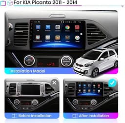 CarPlay geschikt voor Kia Picanto 2011-2014 Android navigatie en multimediasysteem Bluetooth USB WiFi 2+32GB — thumbnail 2