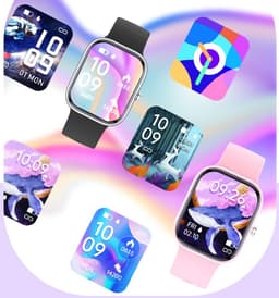Smartwatch Kinderen - Hartslag - Stappen - 20 Alarmen - Blauw — thumbnail 3