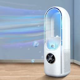 Wise® Bladloze Ventilator - 6 Speed Desktop - Fanless Blade Koeler - Draagbare Stille Ventilatoren - Luchtbevochtiger - Wit. — thumbnail 1