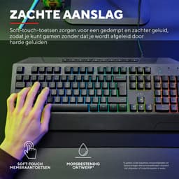 Trust GXT836 EVOCX Gaming keyboard met verlichting en polssteun — thumbnail 2