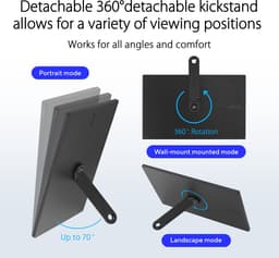 ASUS ZenScreen MB166CR - Portable USB-C Monitor - 360° Kickstand - 15.6 inch — thumbnail 5