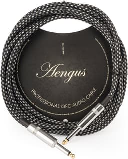Áengus Black Tweed Gitaarkabel Instrument kabel - 6.35mm mono jack plug recht/recht - 3 meter — thumbnail 1