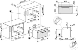 SMEG SO4902M1P - Combi Magnetron - 50 Liter - Crème - Compacte Inbouw Oven - Hetelucht - Grillfunctie - Victoria Design — thumbnail 3
