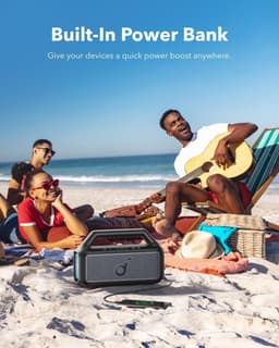 soundcore Boom 2 Outdoor Speaker by Anker - 80W - Subwoofer - BassUp 2.0 - 24H Playtime - IPX7 Waterproof - Floatable - RGB Lights - USB-C - Custom EQ - Bluetooth 5.3 - Geschikt voor buitengebruik: Camping, Strand en Achtertuin - Zwart — thumbnail 4