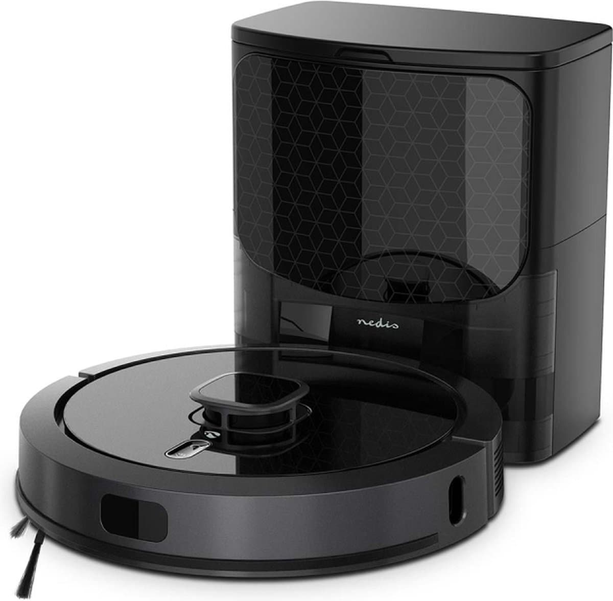 Nedis SmartLife Robotstofzuiger – Laser Navigatie – Mapping – Dweilfunctie – 240 min – WiFi App – 0,6L – Zwart — afbeelding 1