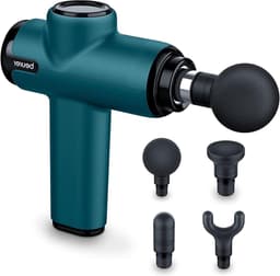 Massage Pistool Handig Massagepistool Met 4 Opzetstukken - Krachtige Triggerpointmassage - Losmaken Van Spanningen - Compact Spiermassage Met 5 Intensiteitsniveaus & Oplaadbare Batterij — thumbnail 1