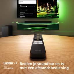 PHILIPS TAB5309 Soundbar 2.1 met draadloze subwoofer - 2.1-kanaals 240W, DTS Virtual X, Bluetooth 5.4, HDMI ARC, optische aansluiting en USB-connectiviteit - Donkergrijs — thumbnail 4