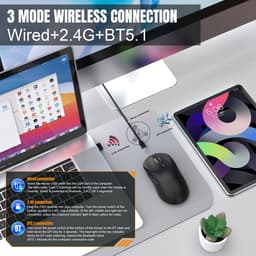Fuegobird T68 - 2.4G Draadloze Gaming Muis - 12000DPI - PAW3311 - FPS/MOBA/MMO - Gaming muizen - Ultra licht - Zwart — thumbnail 5