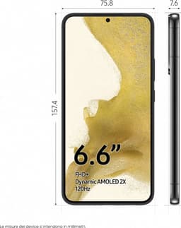 Samsung Galaxy S22+ SM-S906B 16,8 cm (6.6') Dual SIM Android 12 5G USB Type-C 8 GB 128 GB 4500 mAh Zwart — thumbnail 2
