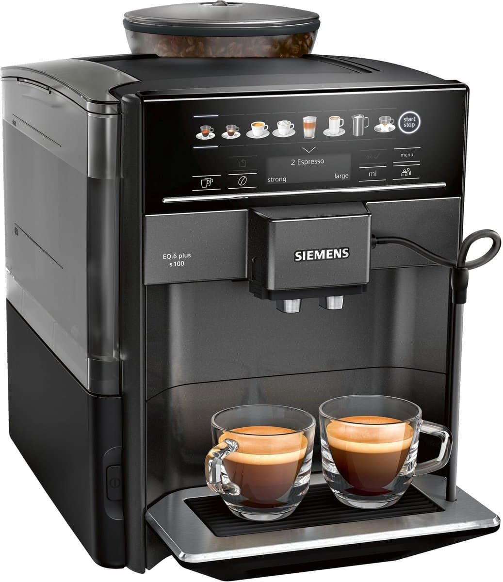 Siemens EQ6 Plus s100 TE651319RW - Volautomatische espressomachine - Antraciet grijs — afbeelding 1
