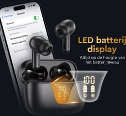 Golden Sound Oortjes draadloos - Draadloze oordopjes - Bluetooth oortjes - Active Noise Cancelling - Sport oordopjes - Led display - Touch functie - Geschikt voor elke smartphone & laptop — thumbnail 4