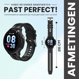 VUBIO 4G Kinder Smartwatch L1 - GPS - Incl. SIM - Videobellen - Zwart — thumbnail 2
