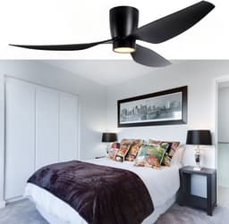 Plafondventilator met LED | 127 cm | Arioso | zwart | aluminium kunststof | modern — thumbnail 5