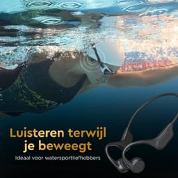 Golden Sound Wave - Sport oordopjes - Bone Conduction headphone - Open ear Sporthoofdtelefoon - Oortjes draadloos - Draadloze oordopjes - Waterbestendig - 32GB Interne geheugenkaart - Geschikt voor elke laptop en smartphone — thumbnail 2