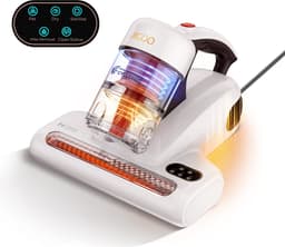 JIGOO J200 dust mite vacuum cleaner, mattress vacuum cleaner with integrated dual cup, 13KPa suction power, UV light, 60°C hot air, LED display — thumbnail 1
