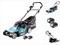 Makita DLM 432 F2 accu-grasmaaier 36 V (2x 18 V) 43 cm + 2x accu 3,0 Ah - zonder oplader — thumbnail 1