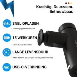 OrthoMechanik Go 2.0 - Compact Massage Gun Professional met Smartphone App-Expert Video's - Massage apparaat met accessoires en premium draagtas - Massage pistool voor sneller herstel — thumbnail 2