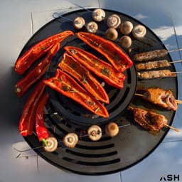 ASH - Phoenix - XXL - Cortenstaal - Plancha barbecue met grillring - Buitenkoken - Plancha BBQ - Plancha Bakken - Roest- Grillring - Extra groot — thumbnail 2