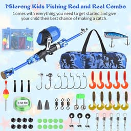 Vishengel Set Voor Beginners - 1.2M - Inclusief Opbergtas, Hengel & Doosje met Accessoires - Vishengel Kinderen - Complete Hengelset - Vishengelset - Vishengel Set - Hengel - Hengel - Vishengel set - Vishengel Kinderen - Leuk Voor Op Vakantie — thumbnail 2