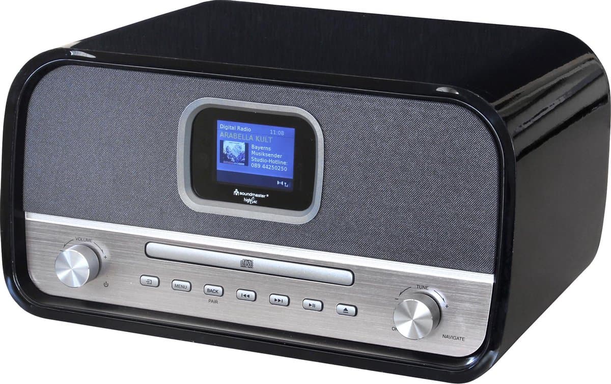 Soundmaster NMCDAB990BLACK - Stereo DAB+/FM-radio, CD-speler, bluetooth en USB — afbeelding 1