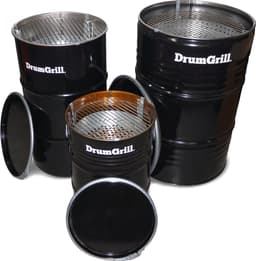 Barrelkings Drumgrill BBQ- Houtskoolbarbecue vuurton- olievat medium 48 X 82 Cm zwart — thumbnail 3