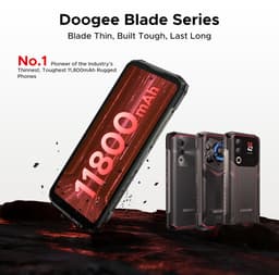 DOOGEE Blade 20 Pro - Robuuste Smartphone - Robuuste Telefoon - 24GB RAM + 256GB ROM（2TB/TF) - 11800mAh/18W - 6.6 Inth HD+ IPS+90Hz - 125dB Luidsprekers - Nachtzichtcamera - Face ID - Triple card slot - Rood — thumbnail 5