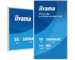 iiyama LH5581UHSG-1AG beeldkrant Digitale signage flatscreen 138,7 cm (54.6") Wifi 500 cd/m² 4K Ultra HD Wit Type processor Android 24/7