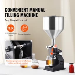Handmatige Pasteivulmachine voor Vloeistoffen, Verstelbaar, met Trechter, 5-100 Ml Roestvrijstalen Flessenvuller voor Diverse Vloeistoffen Zoals Melk, Water, Sap, Etherische Olie — thumbnail 5
