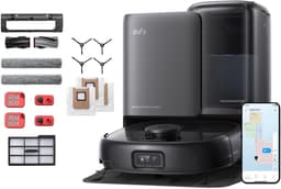eufy Omni E25 - Robotstofzuiger met Vervangingssets - HydroJet dweilsysteem - 20.000 Pa zuigkracht - DuoSpiral borstels die ontklitten - CornerRover arm voor het schoonmaken van hoeken - alles-in-één station — thumbnail 1