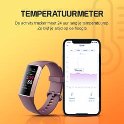 Otiume Stappenteller - Fitness Tracker - Smartwatch Horloge voor Dames en Heren - Paars — thumbnail 3