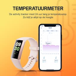Otiume Stappenteller - Fitness Tracker - Smartwatch Horloge voor Dames en Heren - Roze — thumbnail 4